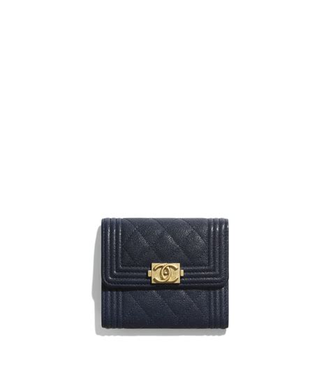 chanel boy small navy|boy chanel small flap wallet.